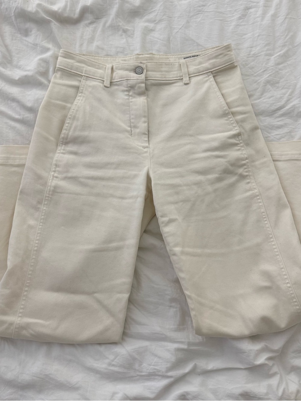 Banana Republic Cream Cotton Pants